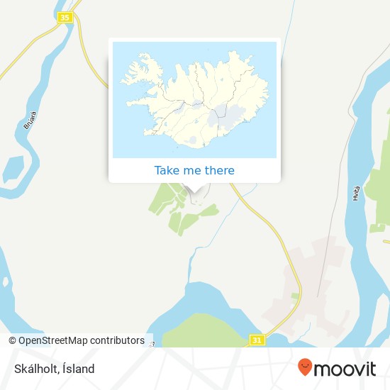 Mapa Skálholt