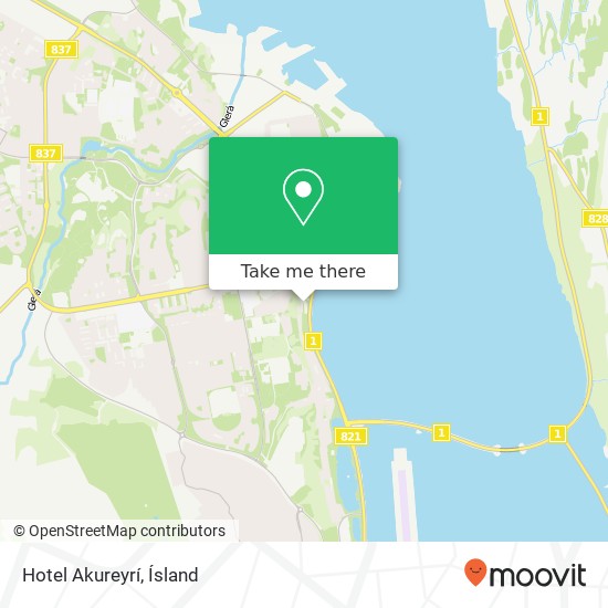Hotel Akureyrí map
