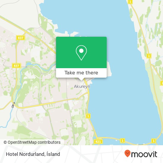 Hotel Nordurland map