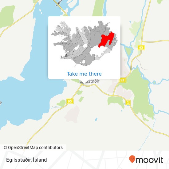 Mapa Egilsstaðir