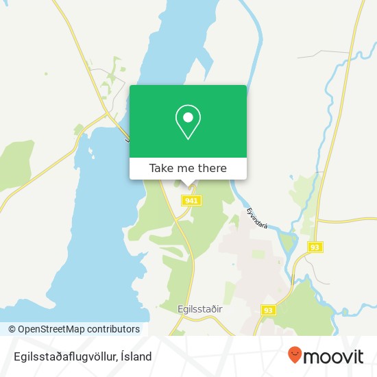 Mapa Egilsstaðaflugvöllur