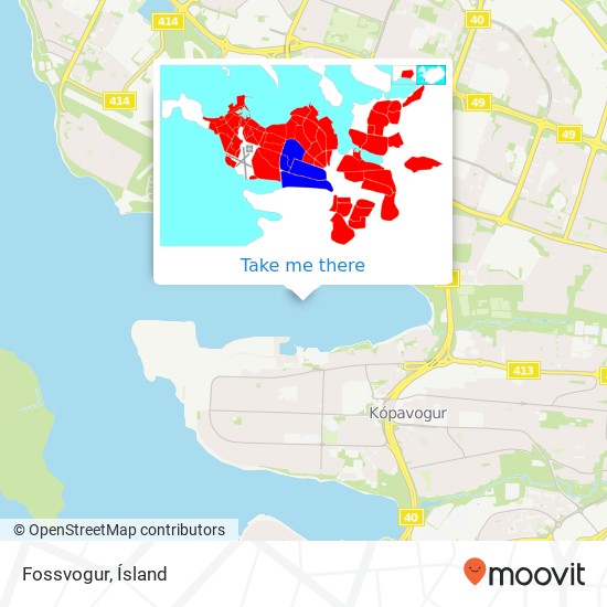 Fossvogur map