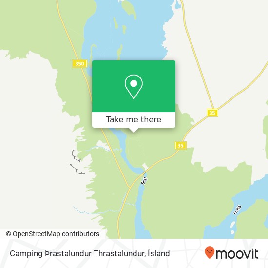 Mapa Camping Þrastalundur Thrastalundur