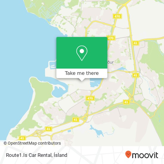 Route1.Is Car Rental map