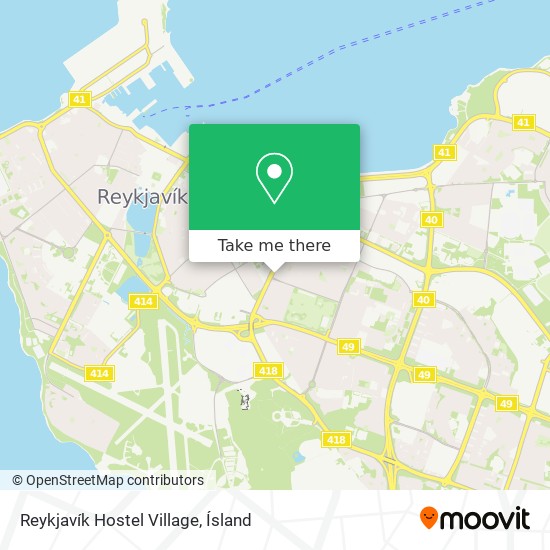 Mapa Reykjavík Hostel Village
