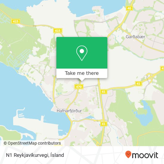 N1 Reykjavíkurvegi map