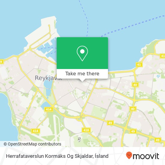 Mapa Herrafataverslun Kormáks Og Skjaldar