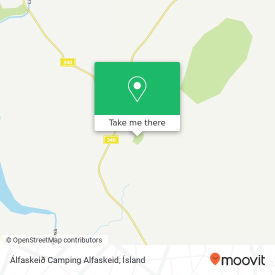 Álfaskeið Camping Alfaskeid map