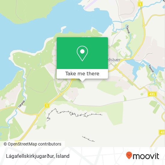 Lágafellskirkjugarður map