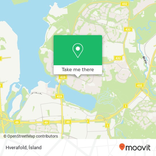 Mapa Hverafold