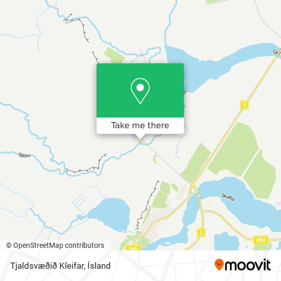 Tjaldsvæðið Kleifar map