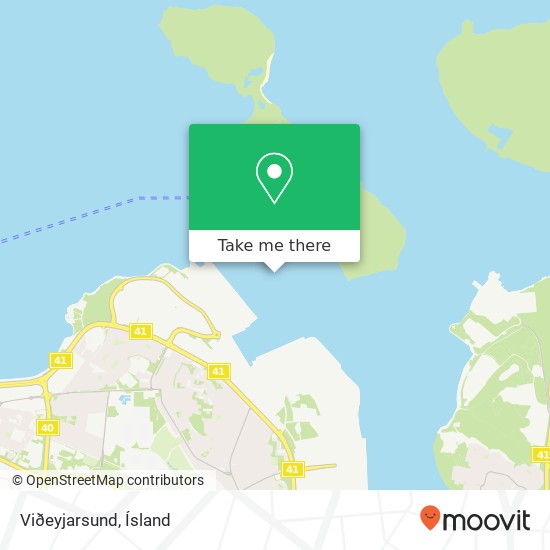 Mapa Viðeyjarsund