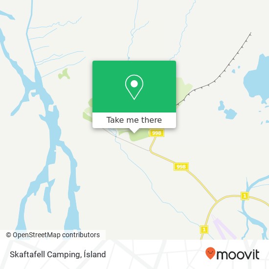 Mapa Skaftafell Camping