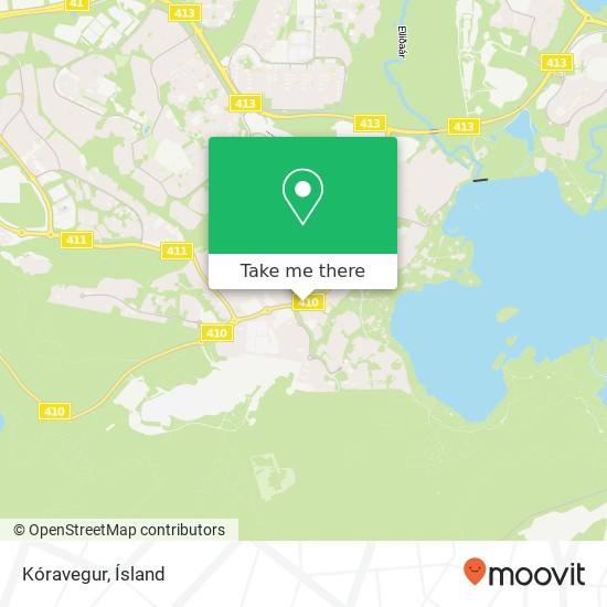 Kóravegur map