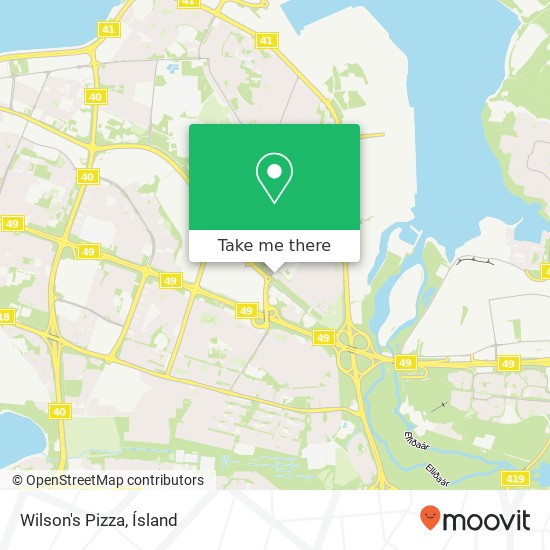 Wilson's Pizza map