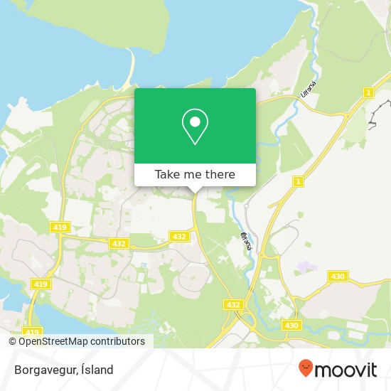 Borgavegur map