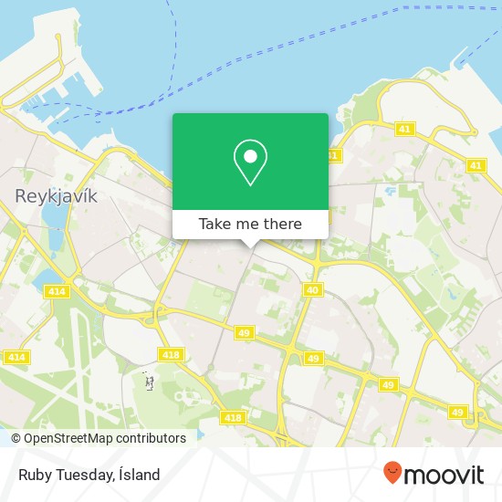 Mapa Ruby Tuesday
