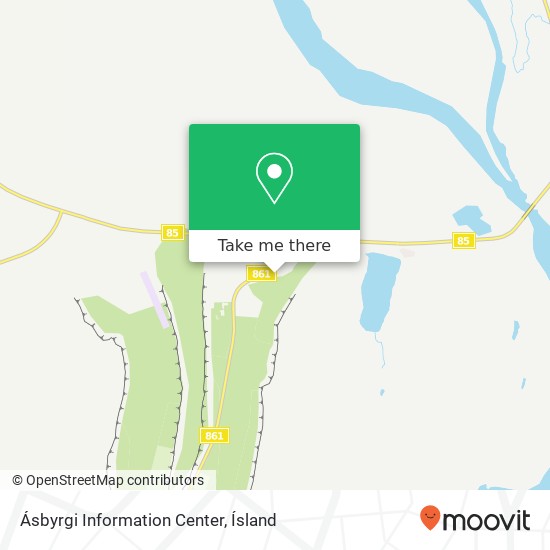 Mapa Ásbyrgi Information Center