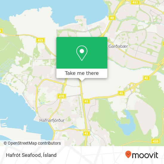 Hafrót Seafood map