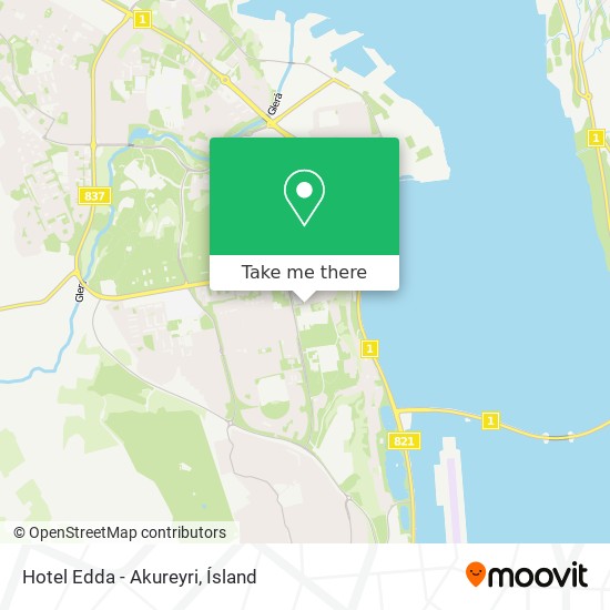 Hotel Edda - Akureyri map