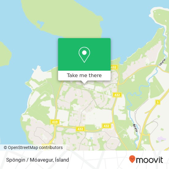 Spöngin / Móavegur map