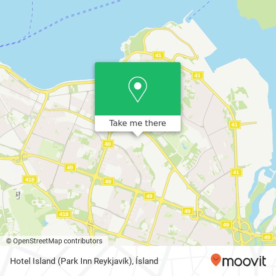 Hotel Island (Park Inn Reykjavík) map