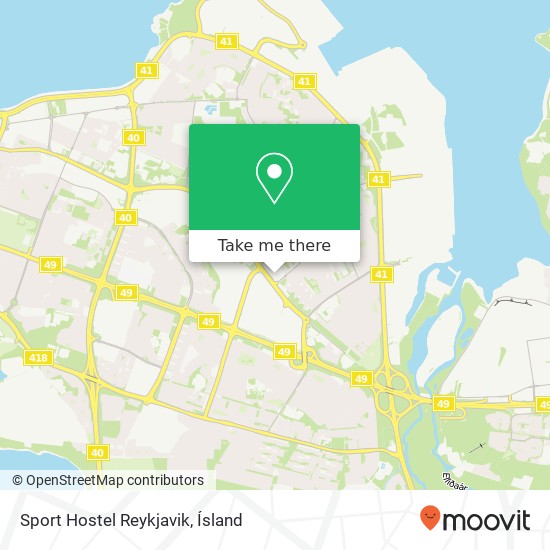 Sport Hostel Reykjavik map