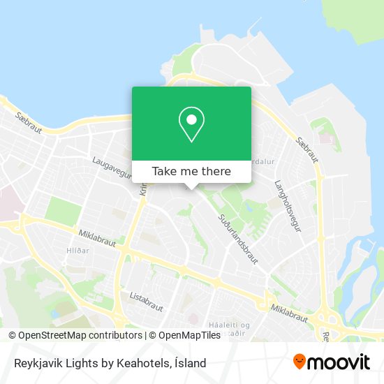 Reykjavik Lights by Keahotels map