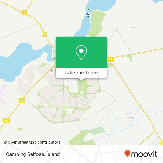 Camping Selfoss map
