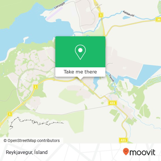 Mapa Reykjavegur