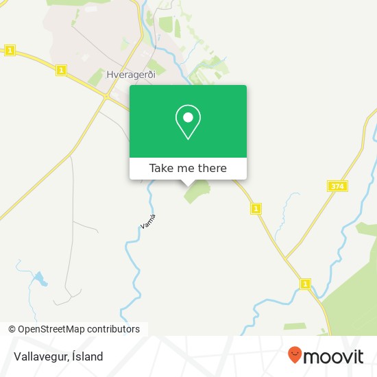 Mapa Vallavegur
