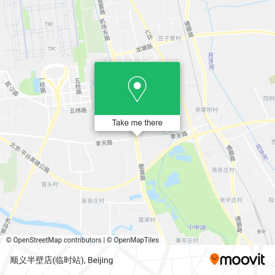 顺义半壁店(临时站) map