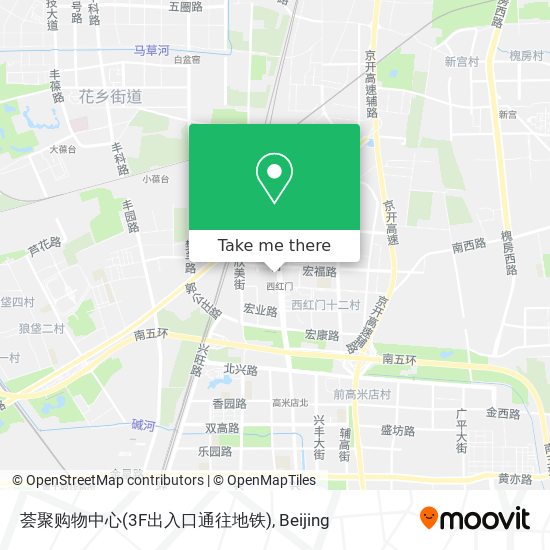 荟聚购物中心(3F出入口通往地铁) map