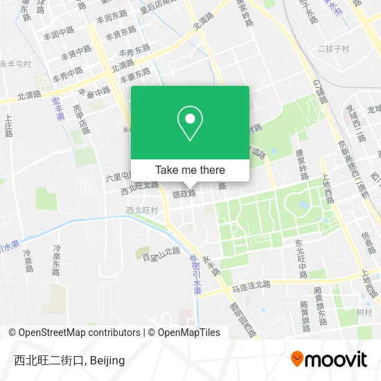西北旺二街口 map