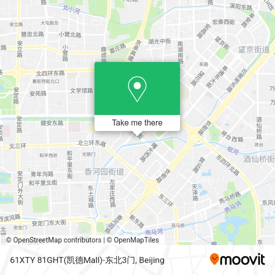 61XTY 81GHT(凯德Mall)-东北3门 map