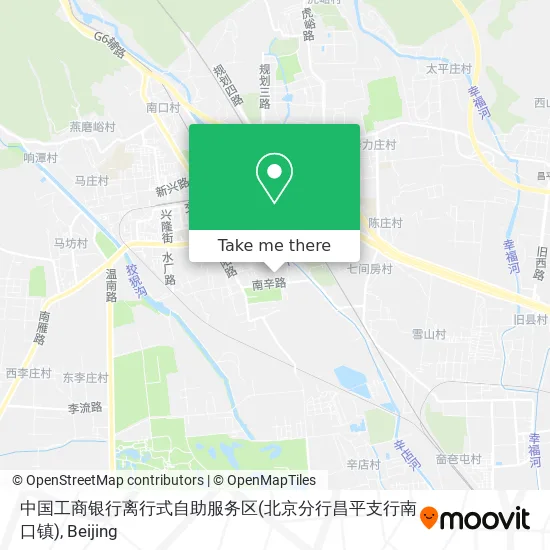 中国工商银行离行式自助服务区(北京分行昌平支行南口镇) map