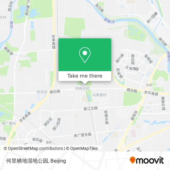 何里栖地湿地公园 map