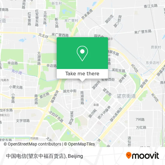 中国电信(望京中福百货店) map