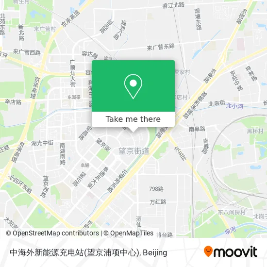 中海外新能源充电站(望京浦项中心) map