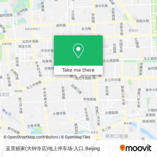 蓝景丽家(大钟寺店)地上停车场-入口 map