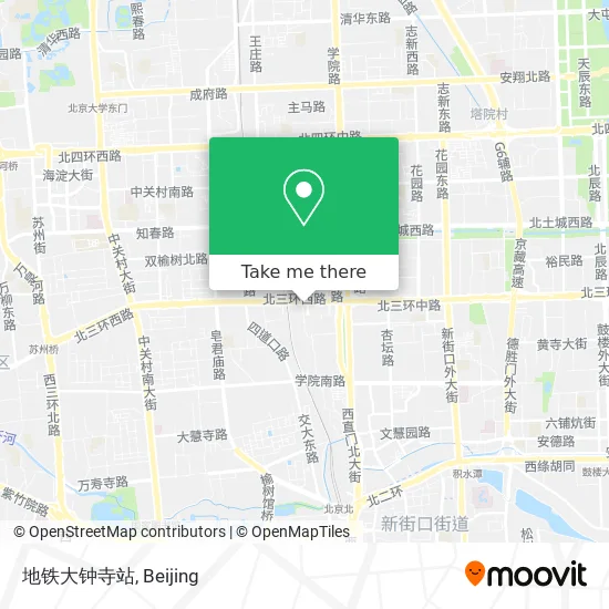 地铁大钟寺站 map