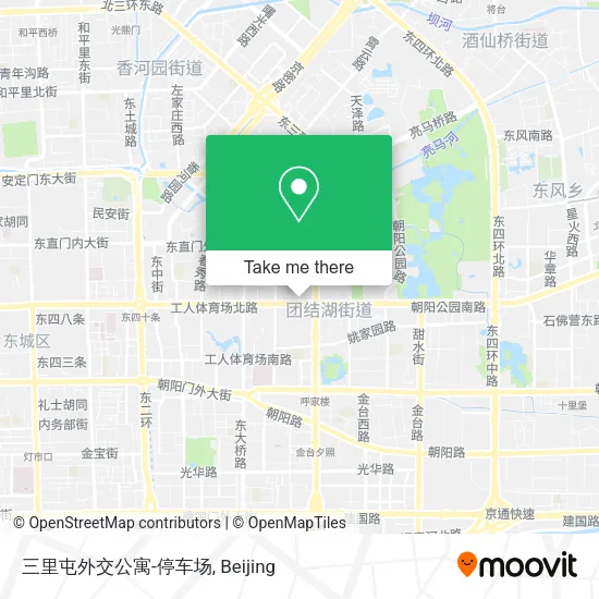 三里屯外交公寓-停车场 map