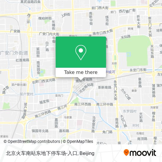 北京火车南站东地下停车场-入口 map