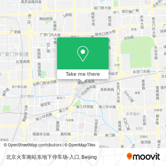 北京火车南站东地下停车场-入口 map