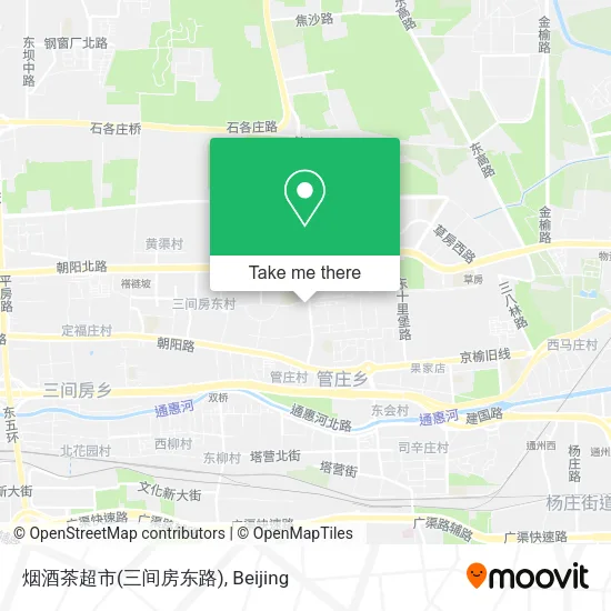 烟酒茶超市(三间房东路) map