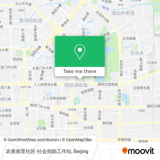 农展南里社区-社会捐助工作站 map