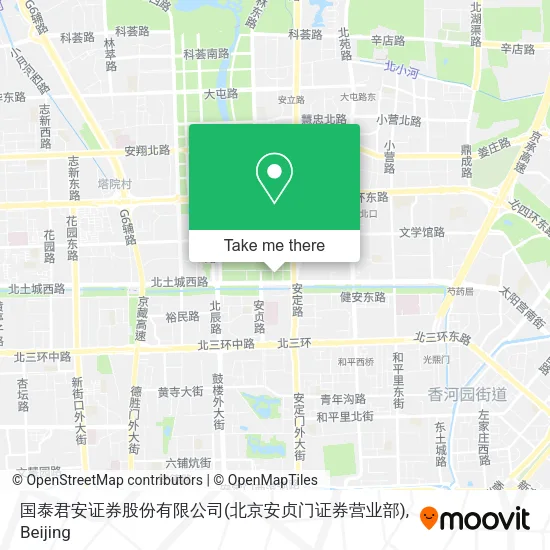 国泰君安证券股份有限公司(北京安贞门证券营业部) map