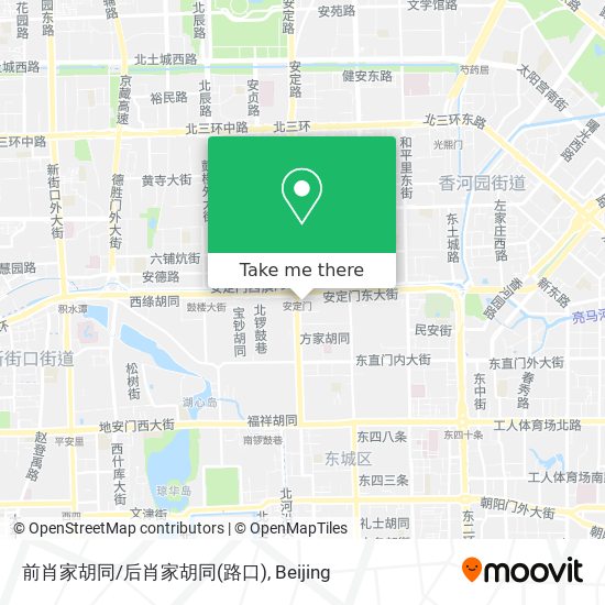 前肖家胡同/后肖家胡同(路口) map