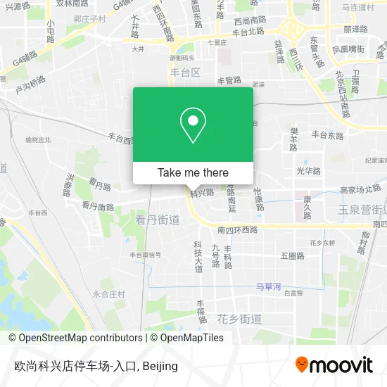 欧尚科兴店停车场-入口 map