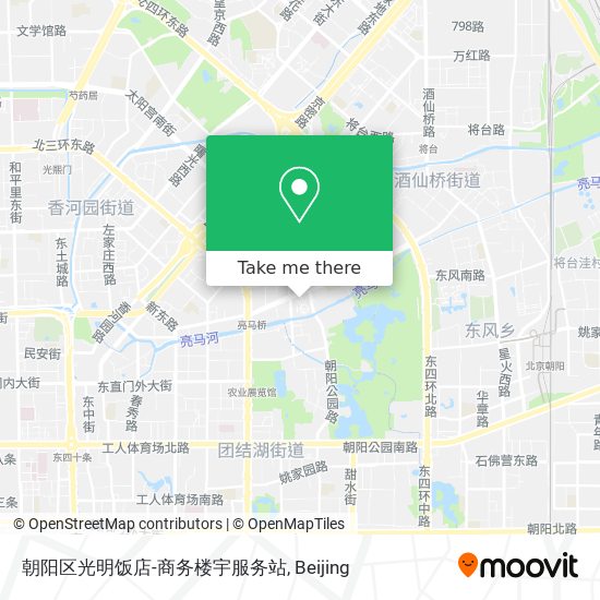 朝阳区光明饭店-商务楼宇服务站 map